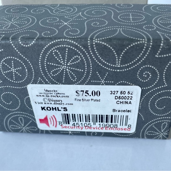 NEW Disney Minnie Mouse He Loves Me A lot Bracelet Clear Crystal Charm Silver - Picture 5 of 6